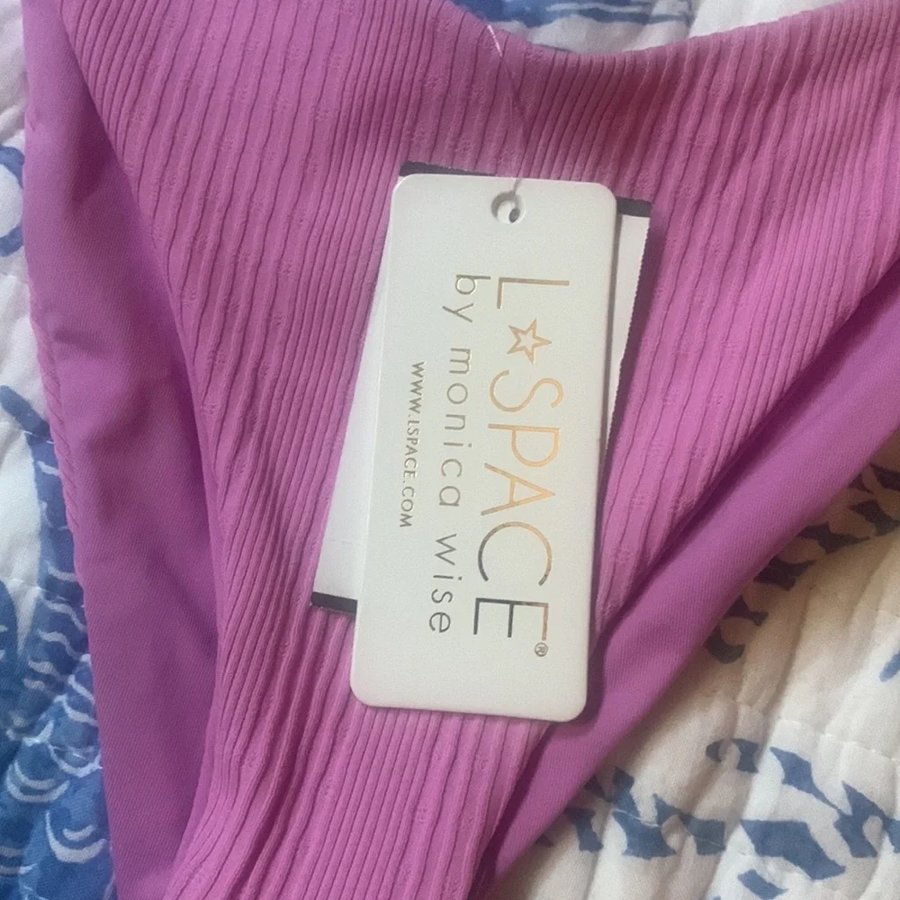 NWT L*Space Swimwear Cabana Bikini Bottom Bitsy Cut in Rosebud